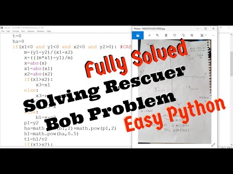 Solving Rescuer Bob problem in Python | Problem solving Python tutorial