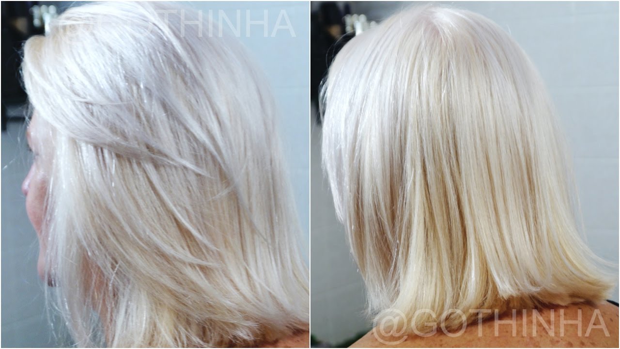 Cabelo BRANCO PEROLADO em CASA