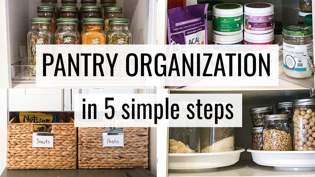 HOW TO ORGANIZE YOUR PANTRY | in 5 simple steps - YouTube