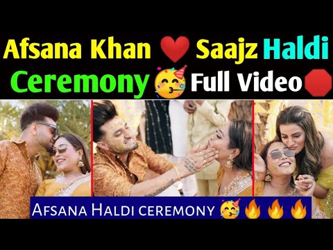Afsana khan and Saajz haldi Ceremony ! Afsana Khan And Saajz Marriage 🥰🥰🥰🥰