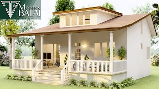 Simple House Design Small Farmhouse Idea | 10x11 Meters