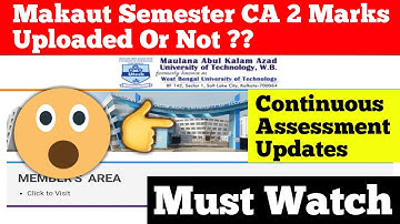 Makaut CA 2 Marks Uploaded | makaut continuous assessment | makaut university | makaut