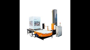 In-line Automatic Pallet Stretch Wrapping Machine video youtube