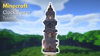Minecraft: How to Build a Medieval Clock Tower | Clock Tower (Tutorial)