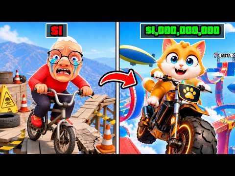 Competimos en Pistas de Acrobacias de $1 VS $1,000,000,000 en GTA 5!
