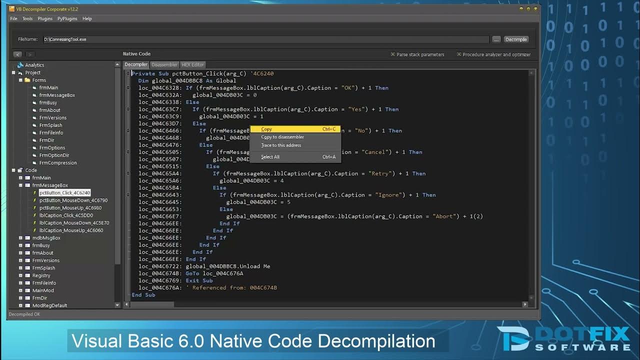 VB Decompiler - Visual Basic 6.0 Native Code Decompilation - YouTube