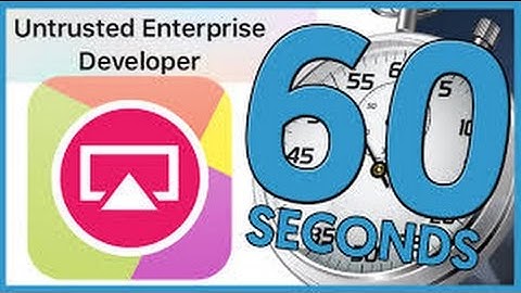 How to Solve the UNTRUSTED ENTERPRISE DEVELOPER problem in 30 seconds/IOS