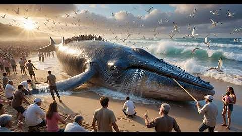 Epic Whale Rescue | Tens of Thousands Battle to Save a Giant Blue Whalen | video by GG veo 3 AI