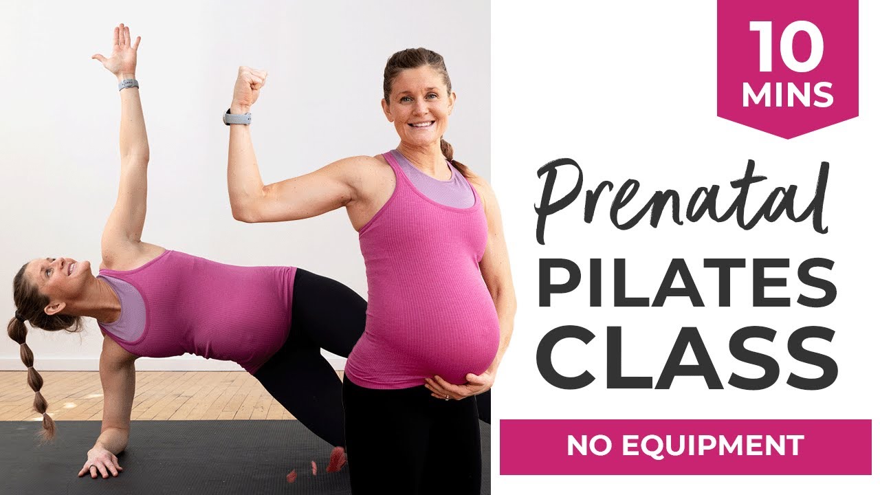10-Minute Prenatal Pilates Workout (No Equipment + Safe for ALL Trimesters)  