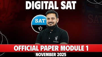 Digital SAT November 2025 | Official Paper Module 1 Solution | Step-by-Step Explanation