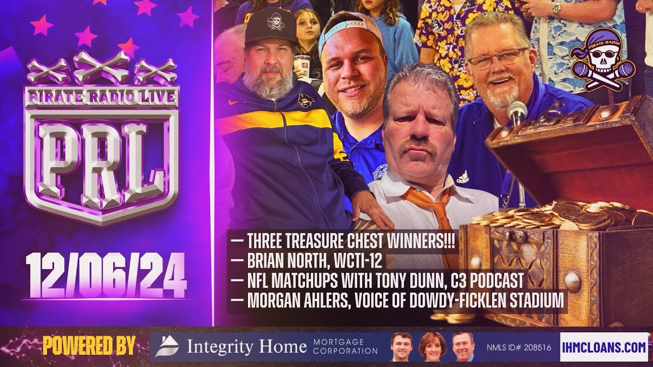 Pirate Radio Live - 12/6/2024 - Treasure Chest 3x, Brian North, Tony Dunn, Morgan Ahlers