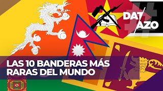 BANDERAS RARAS: las 10 banderas más raras del mundo | #DATAZO