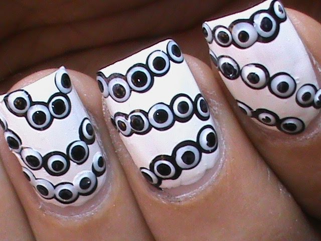 Easy Nail Art | Black and White Nail Designs without tools - YouTube