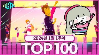 [비챤 반응영상] 2024년 1월 1주차 왁타버스 뮤직 주간차트 TOP100