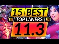 15 BEST TOP LANE Champions to MAIN and RANK UP in 11.3 - Tips for Season 11 - LoL Guide