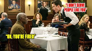 Racist Waiter Refuses To Serve Poor Black Man Everyone Shocked When The Owner Calls Him Dad