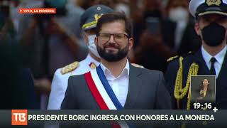 Recibido con honores: El ingreso del Presidente Gabriel Boric a La Moneda