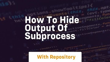 how to hide output of subprocess