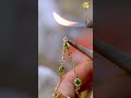 Tattooed Hands Crafting Bling: Gold & Gemstone Necklace Heat Adjust! #shorts