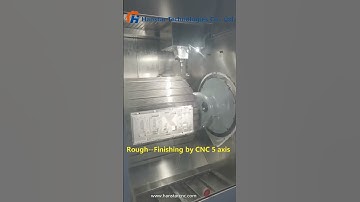We can use CNC 5-axis machining center to finish a large product of rough Magnesium alloy.