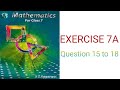 class 7 math (rs aggarwal) exercise 7A question 15 to 18 solution|| linear equation