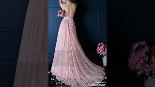 ROBE DE SOIRÉE PAS CHER DENTELLE ROSE DOS NU #shorts #shorts