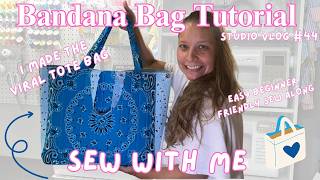 🧵 How I Made the VIRAL Bandana Tote Bag ✨ | Easy Sewing Tutorial for Beginners