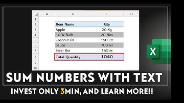 Sum numbers containing text string.