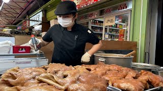 미대 출신 여사장이 만드는 돼지머리고기와 가마솥 순대국 / Sundae Soup, Pig Head / korean street food