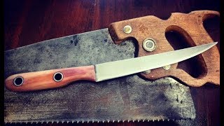 How to make Fillet Knife from Hand Saw blade. DIY.