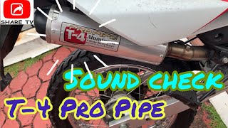 T4 Pro Pipe Exhaust in a XR 150 L Sound Check @sharetvph