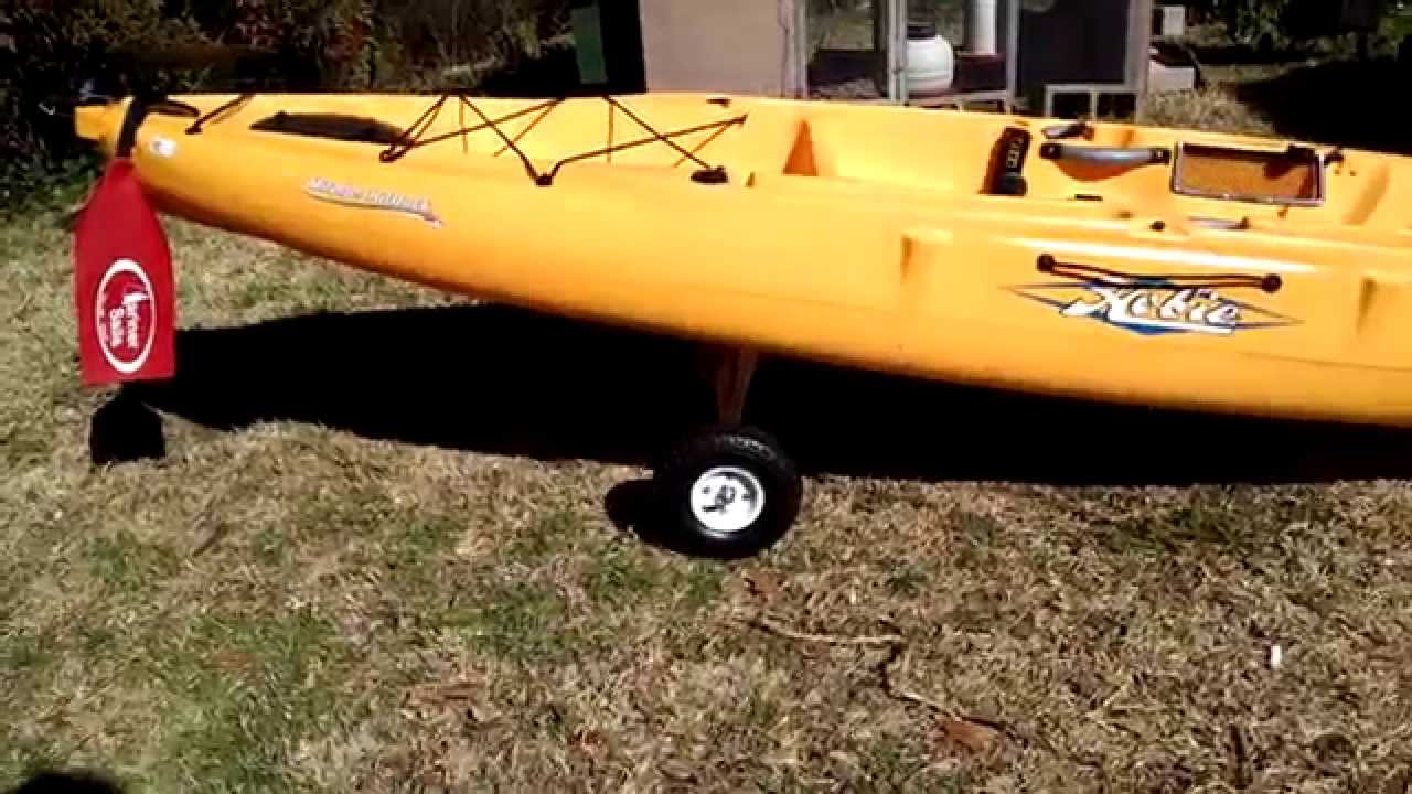 Hobie kayak cart DIY homemade - YouTube