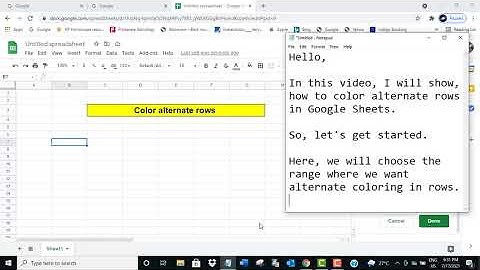Google Sheets: color alternate rows
