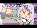 ポケットに入ってたキャラカードをラプちゃんからプレゼントされるあずきち【ホロライブ切り抜き漫画】【AZKi/天音かなた/ラプラス・ダークネス】【手描き】