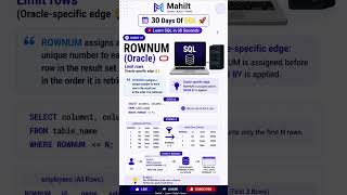 SQL in 30 Days 🚀 | Short 10 - Get Top 5 Rows in SQL 🔥 | ROWNUM (Oracle)