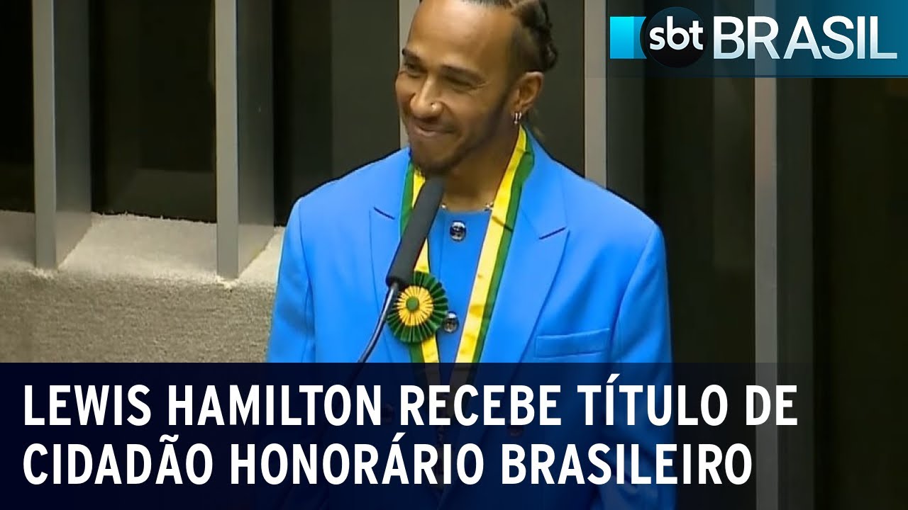 Lewis Hamilton recebe título de Cidadão Honorário Brasileiro | SBT Brasil (07/11/22)