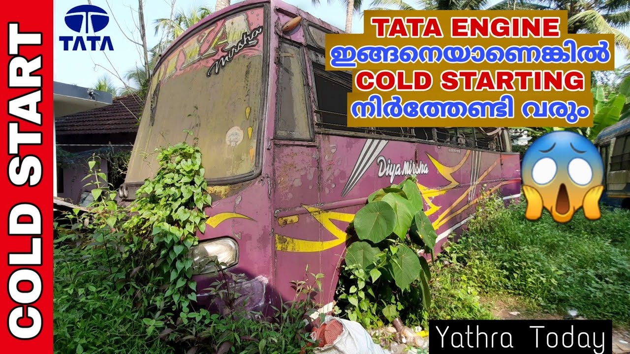 COLD STARTING TATA 1109 BUS AFTER A LONG TIME | Amazing Performance of Engine | Yathra Today