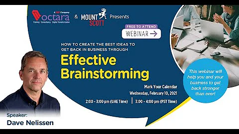 10-Feb'21 - Webinar Recording - Effective Brainstorming presented by Dave Nelissen