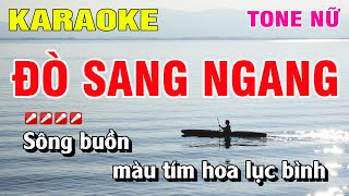 Karaoke Đò Sang Ngang Tone Nữ Nhạc Sống | Nguyễn Linh
