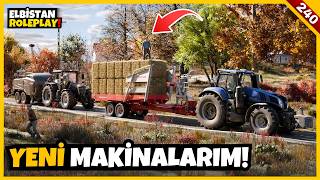 YENİ TRAKTÖR ALDIM, JANDARMA ARACI KAZA YAPTI! HARMAK BALYA TOPLAYICI | FS25 S7 B240