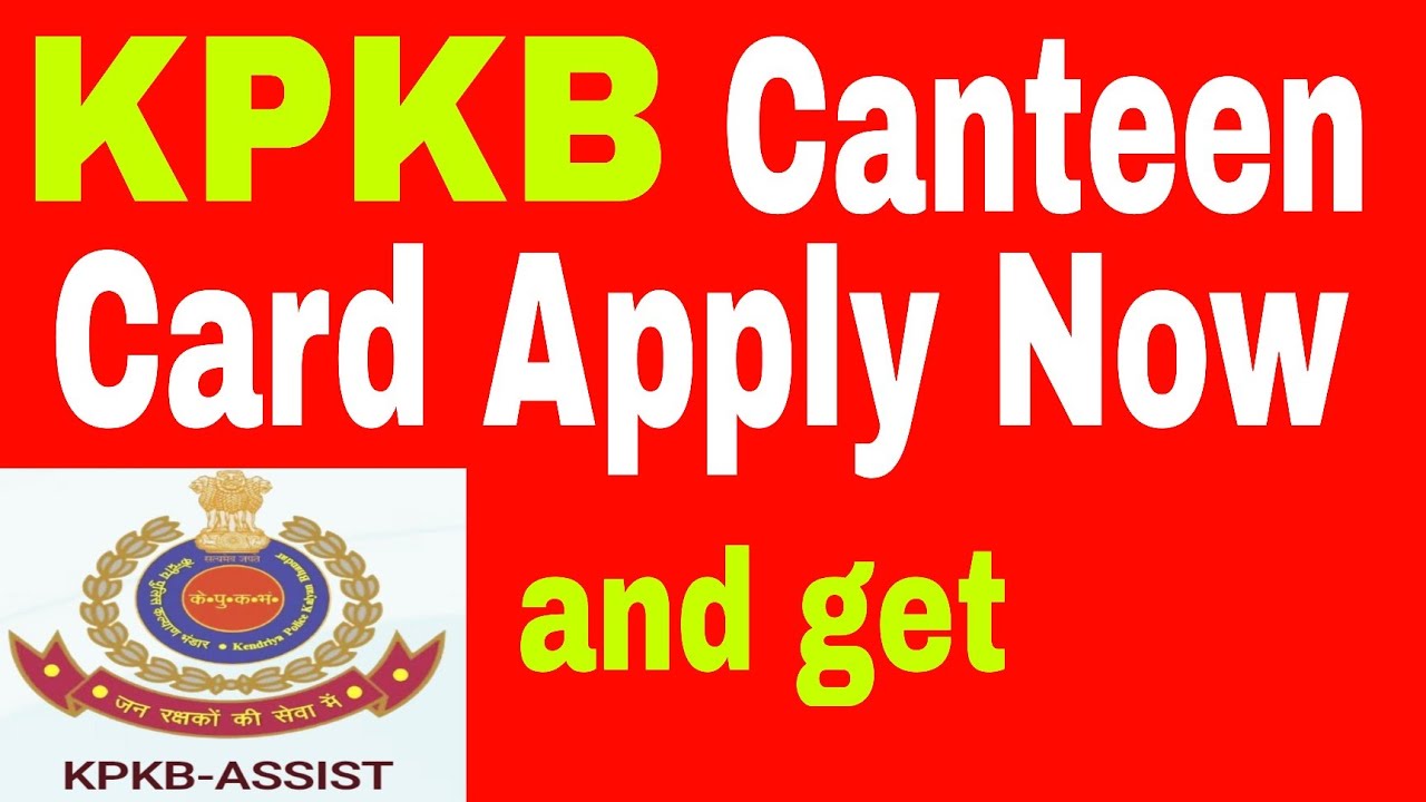 KPKB Canteen Card Apply Online – Full Process Explained in Hindi - YouTube