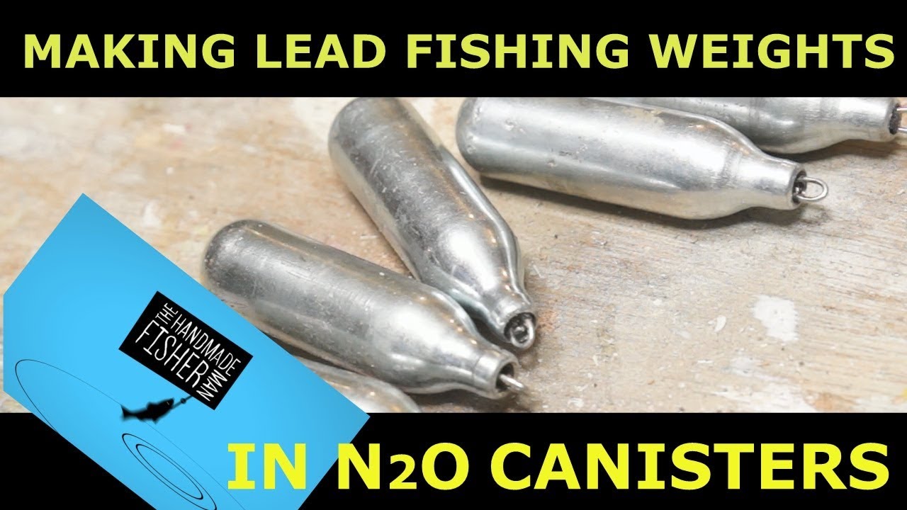 Making lead fishing weights with spent Nitrous Oxide canisters