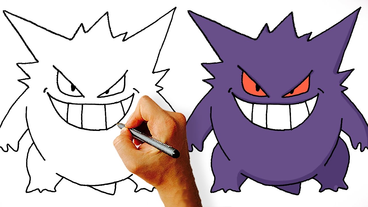 How to Draw Gengar Pokemon - YouTube