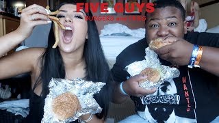 FIVE GUYS MUKBANG | TEA ABOUT OTHER YOUTUBERS *Eating Show*