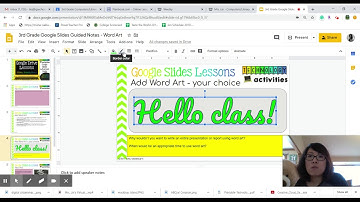 Google Slides - Inserting Word Art Part 1