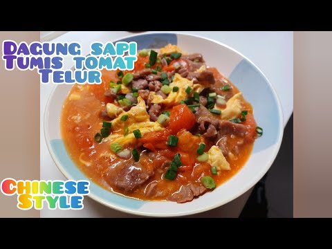 Kreasi Masakan 🥚🍅🥩 telur tomat daging Tumissapi yang mudah enak dan sehat ala cantonese style Yang Enak Rasanya