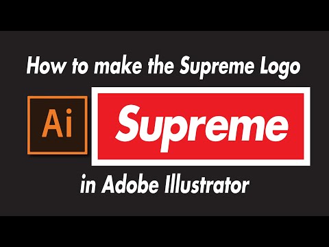 How To Make The Supreme Logo Adobe Illustrator Tutorial Youtube