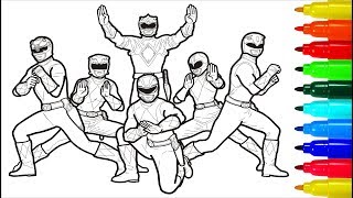 Mighty Morphin Power Rangers Coloring Pages Colouring Pages For Kids Youtube