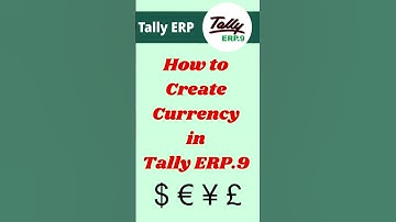 How to Create Currency in Tally ERP.9 #tallyerp9 #shorts #youtubeshorts