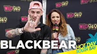 Blackbear talks with Gabby Diaz backstage at Hot Day South Bay